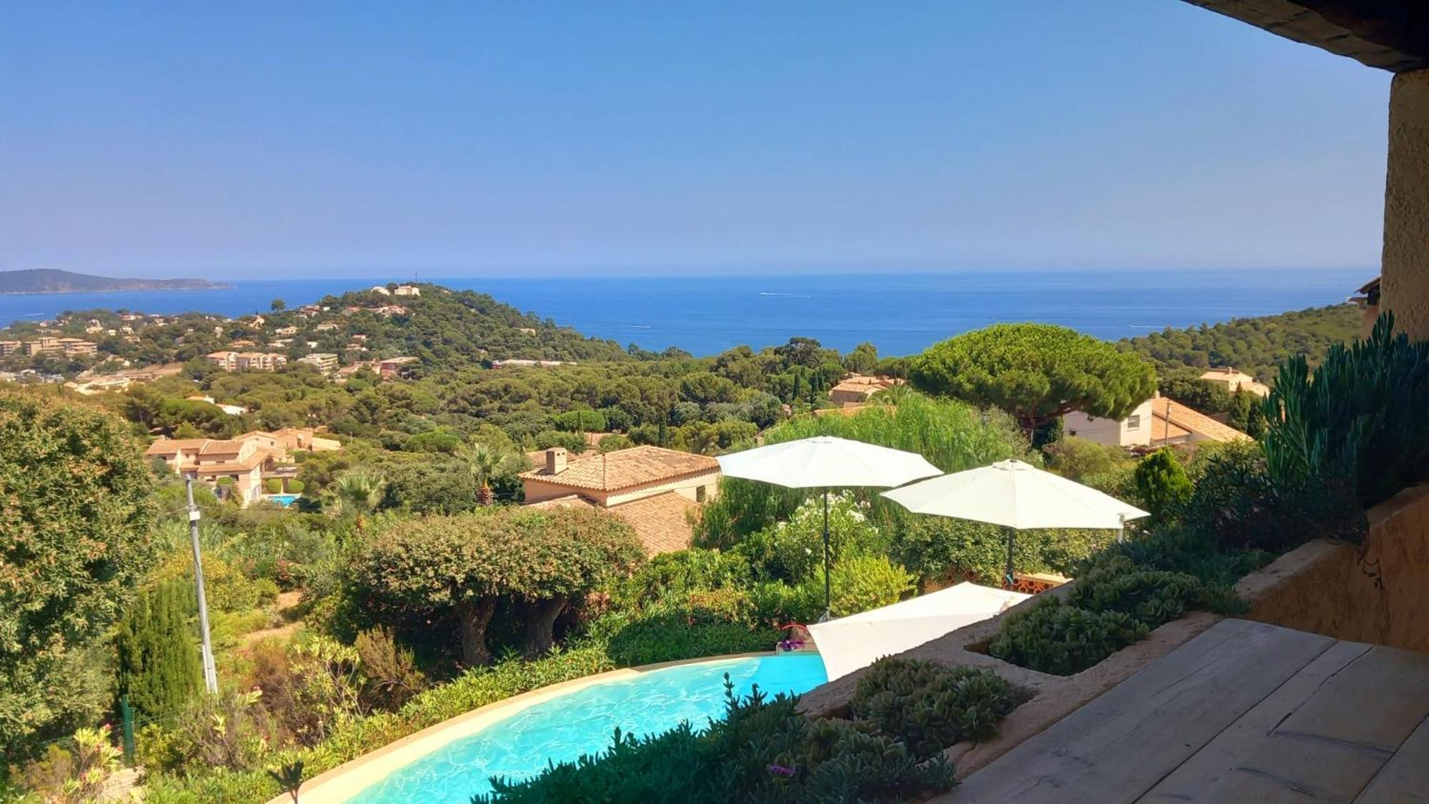 4-Star Private Villa With Heated Pool And Panoramic Sea View At Gulf De Saint Tropez Cavalaire-sur-Mer Buitenkant foto
