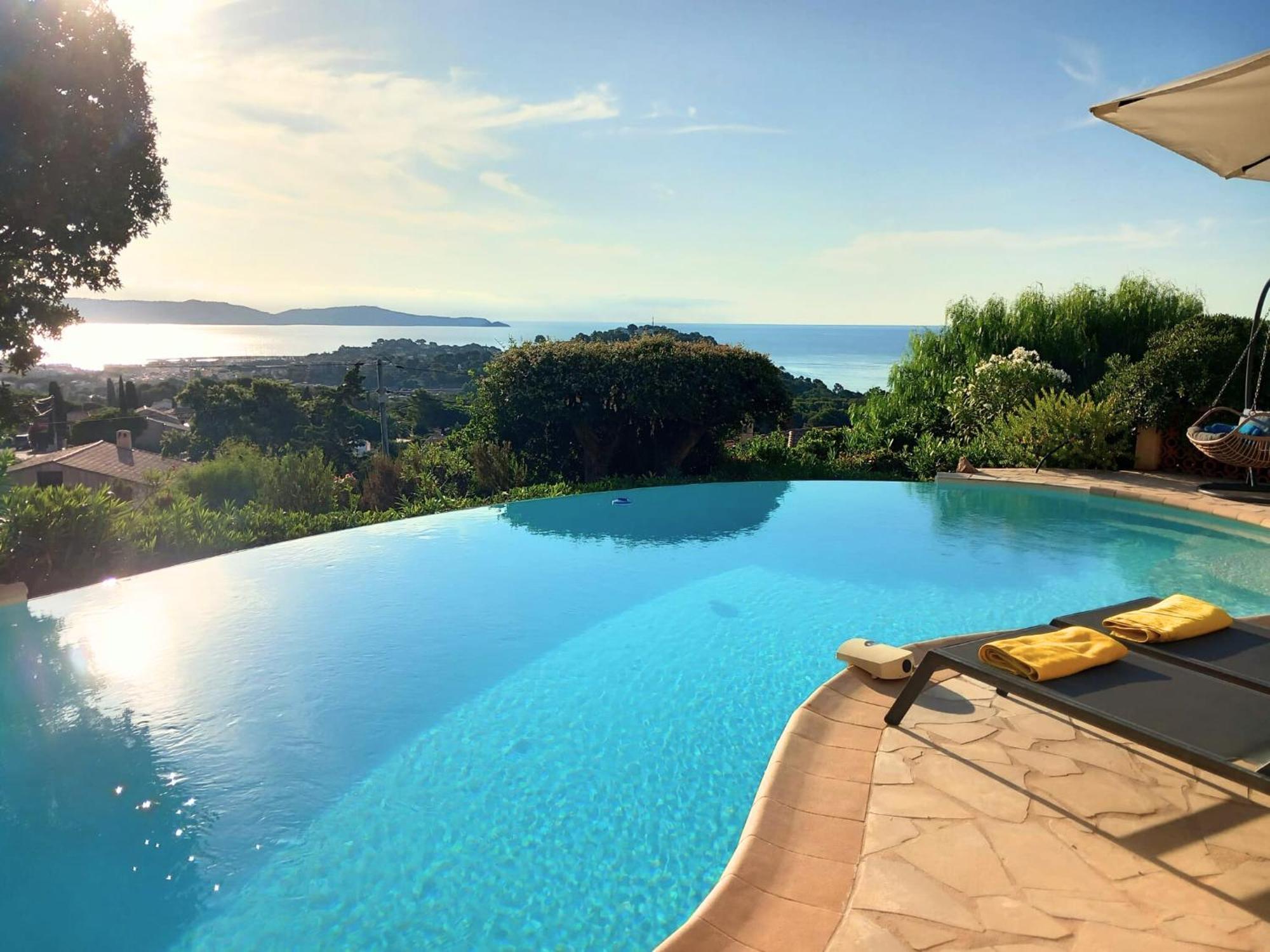 4-Star Private Villa With Heated Pool And Panoramic Sea View At Gulf De Saint Tropez Cavalaire-sur-Mer Buitenkant foto